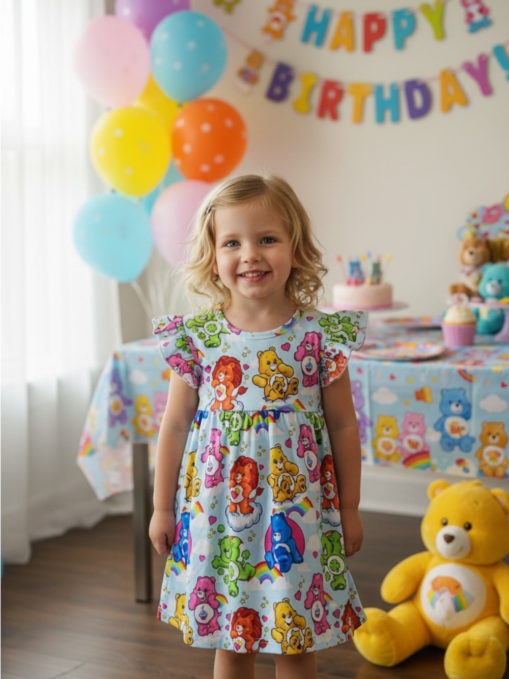 Care Bears Print Girl’s Boutique Dress